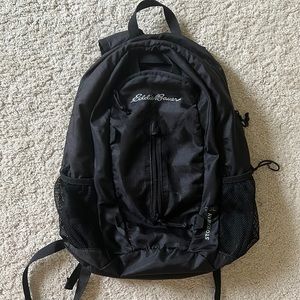 Black Eddie Bauer collapsible backpack